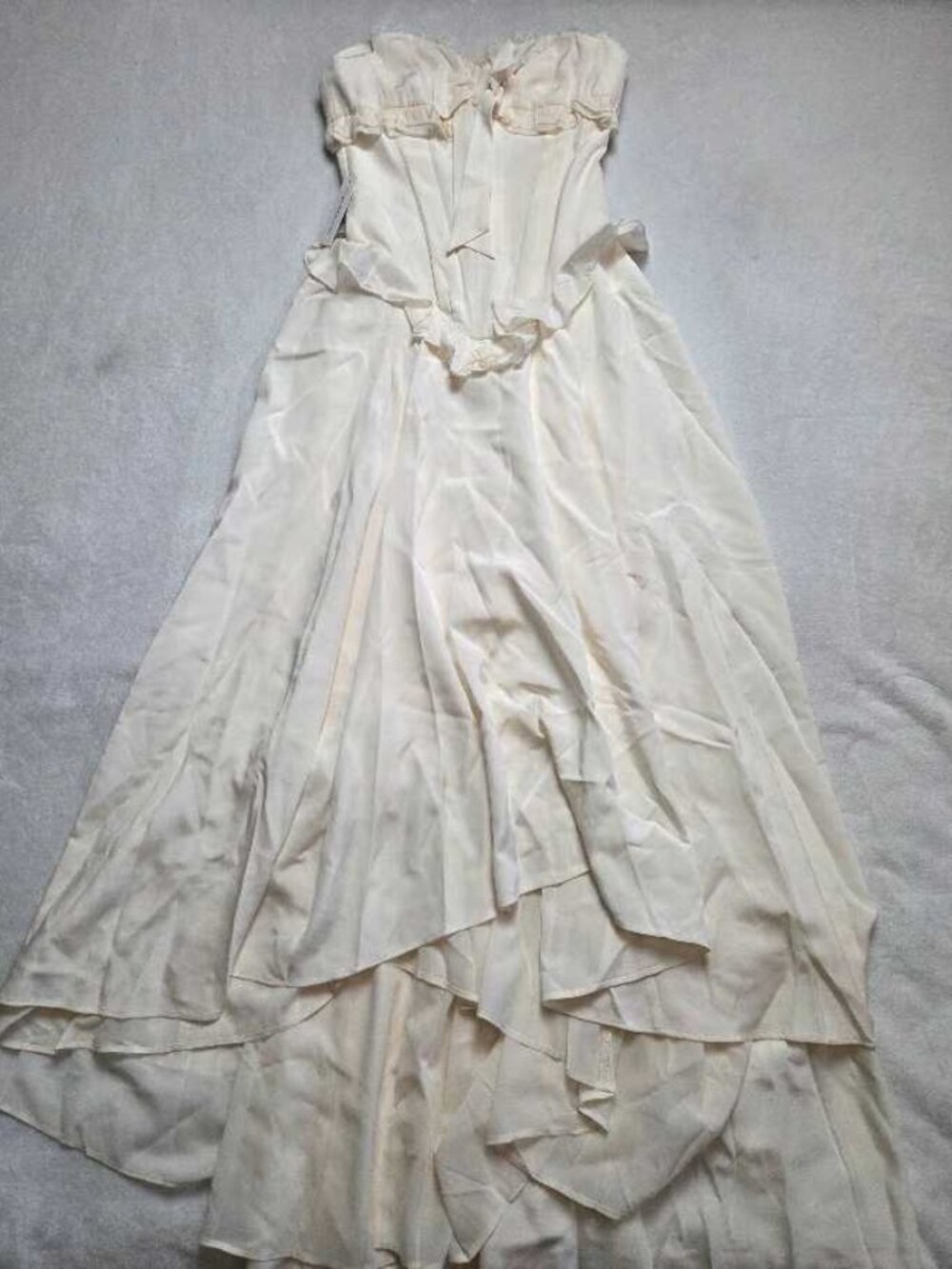 New 4 For Love & Lemons Harmony silk strapless corset maxi dress (Anthropologie)
